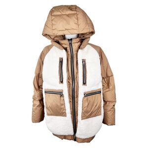 Orolay 092 Universe Fleece Down Puffer in Khaki Women Extra Small Jacket Zip Up